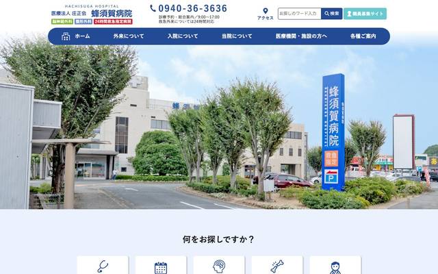 医療法人庄正会 蜂須賀病院のサイト