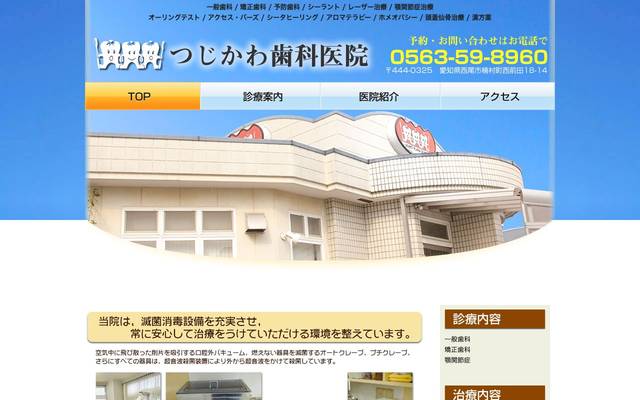 つじかわ歯科医院 様 (西尾市)のサイト