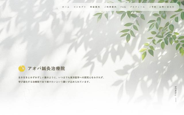 アオバ鍼灸治療院のサイト