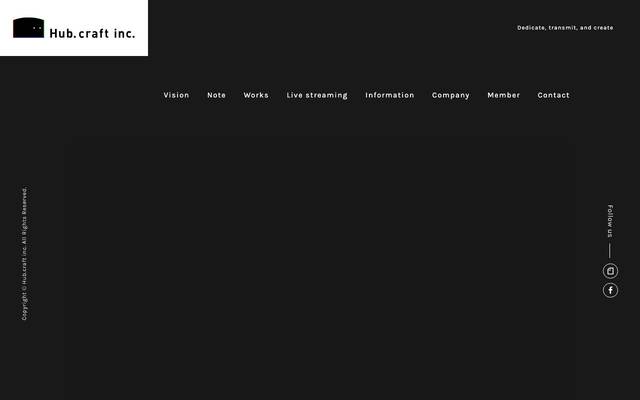 株式会社 Hub.craftのサイト